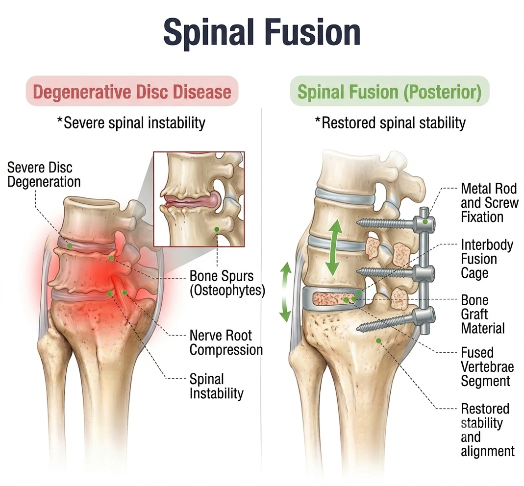 Spinal Fusion Surgery — anatomy diagram